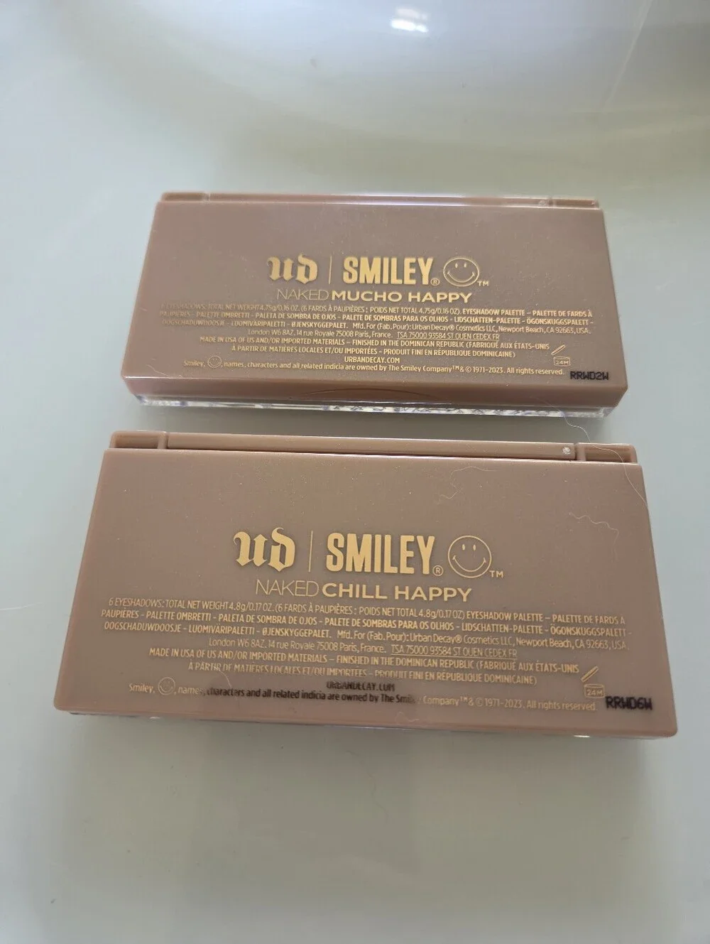 Set of 2 Urban Decay x Smiley Naked Mini Eyeshadow Palettes - Mucho Happy & Chil